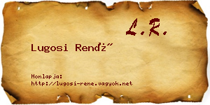 Lugosi René névjegykártya